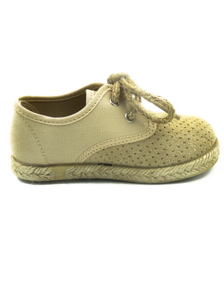 espartena de tela con suela de goma para nino