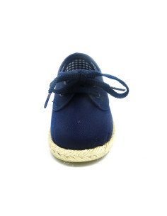 espartena de tela para nino con cordones y suela de goma 2