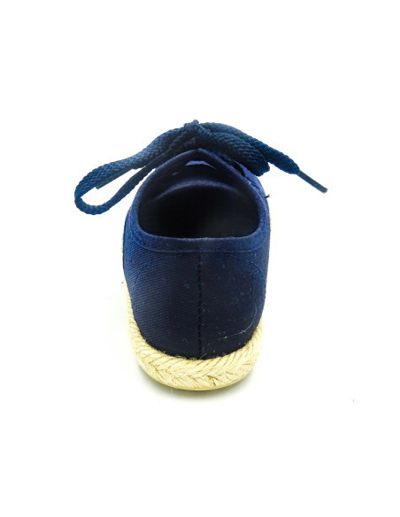 espartena de tela para nino con cordones y suela de goma