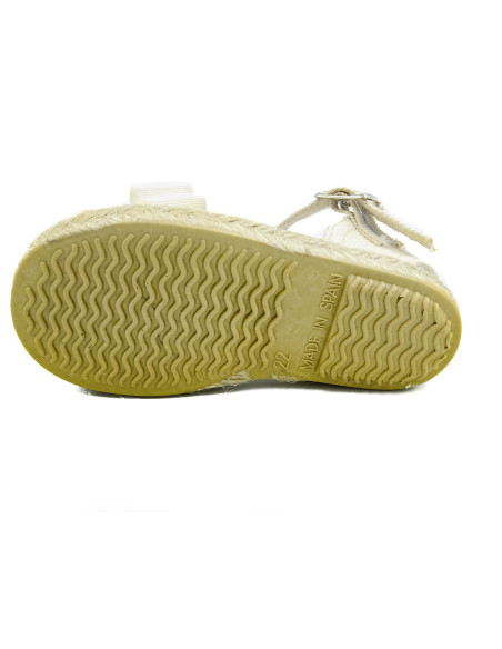 espartena de nina con cierre de hebilla