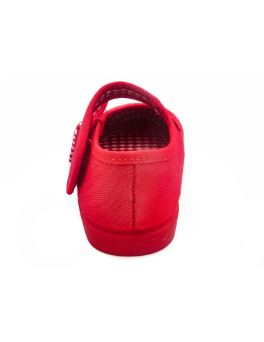 mercedita de tela para nina con un lazo de vichy en un lateral