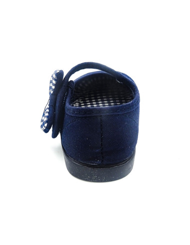 mercedita de tela con lazo de vichy en un lado para nina