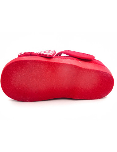 mercedita de tela con lazo de vichy en un lado para nina