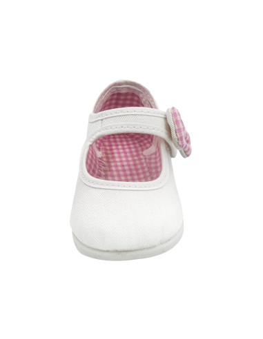 mercedita de tela con lazo de vichy en un lado para nina