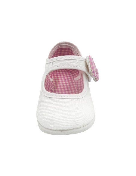 mercedita de tela con lazo de vichy en un lado para nina