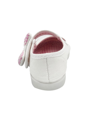 mercedita de tela con lazo de vichy en un lado para nina