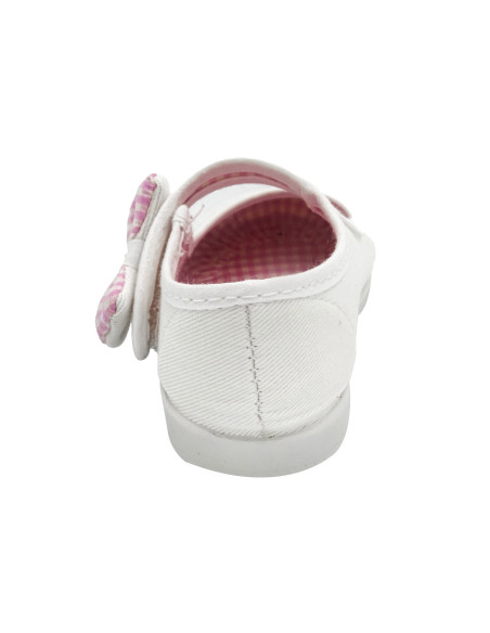 mercedita de tela con lazo de vichy en un lado para nina