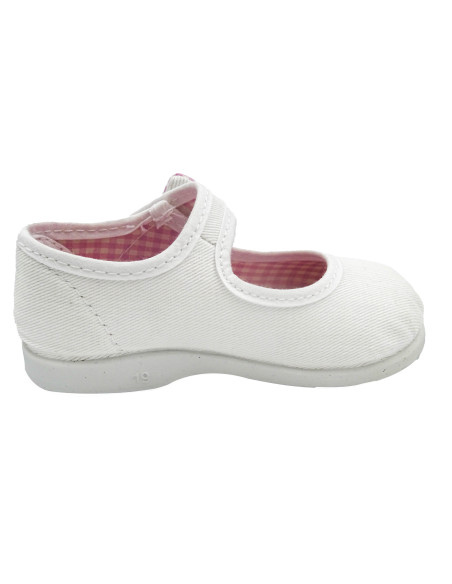 mercedita de tela con lazo de vichy en un lado para nina