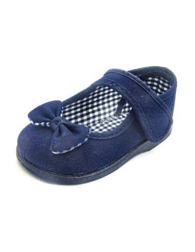mercedita de nina con lazo zapatero y suela de goma