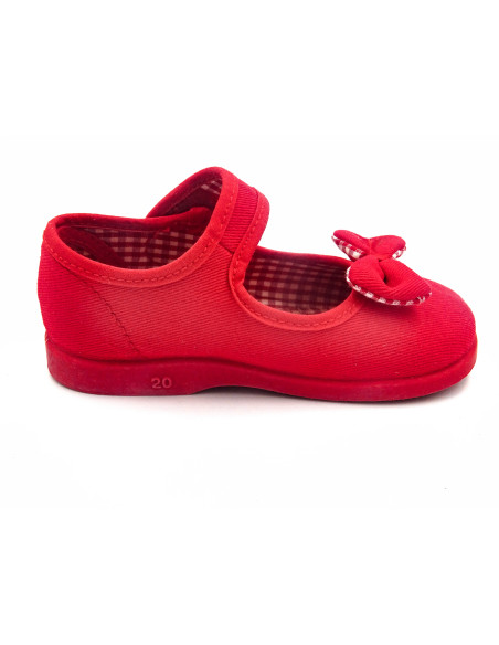 mercedita de nina con lazo zapatero y suela de goma
