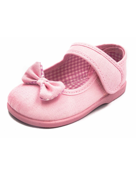 mercedita de nina con lazo zapatero y suela de goma