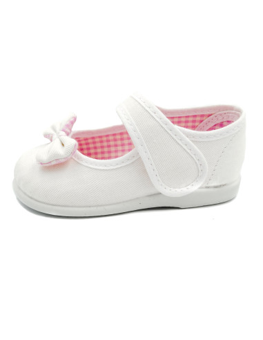 mercedita de nina con lazo zapatero y suela de goma