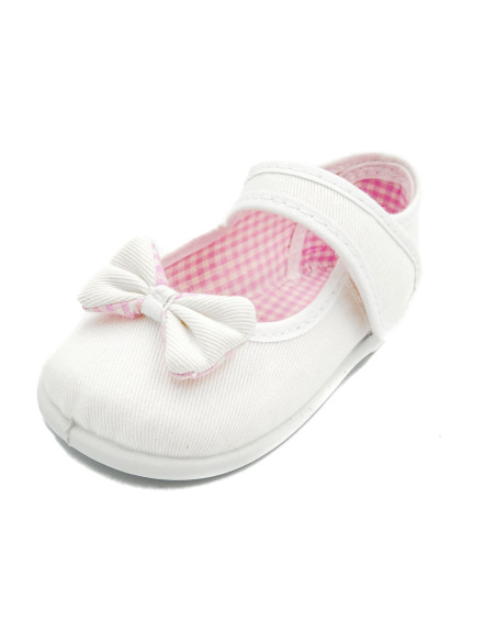 mercedita de nina con lazo zapatero y suela de goma