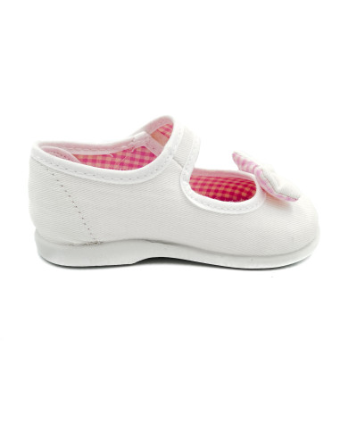 mercedita de nina con lazo zapatero y suela de goma