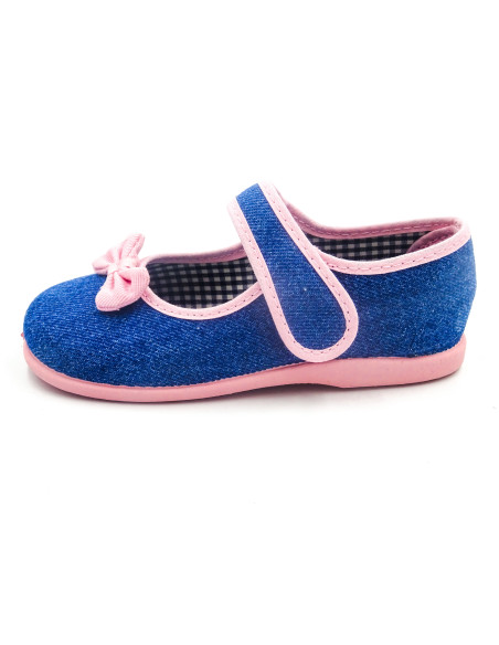 mercedita de nina con lazo zapatero y suela de goma