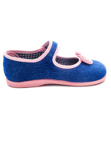 mercedita de nina con lazo zapatero y suela de goma