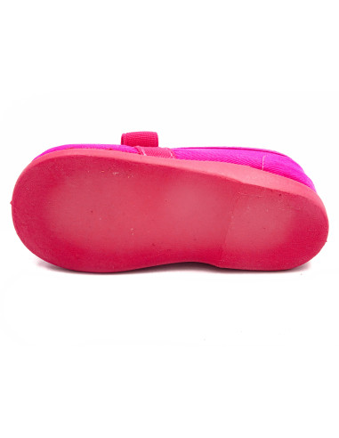 manoletina de tela con lazo elastico en el empeine