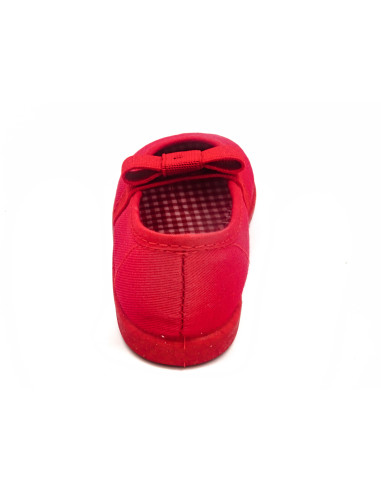 manoletina de tela con lazo elastico en el empeine