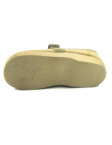 manoletina de tela con lazo elastico en el empeine