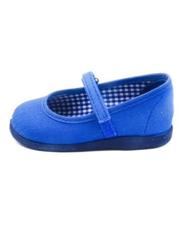 mercedita clasica para nina de lona con suela de caucho