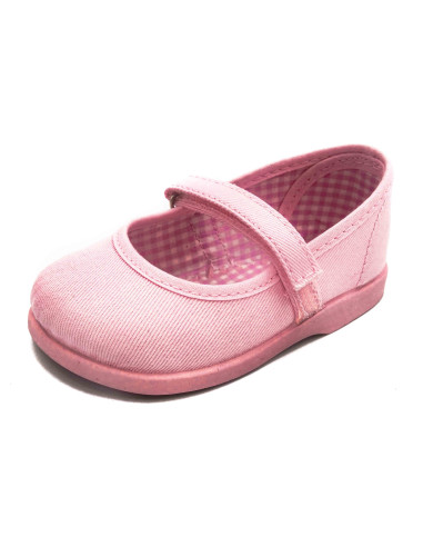 mercedita clasica para nina de lona con suela de caucho
