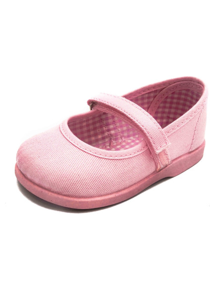 mercedita clasica para nina de lona con suela de caucho