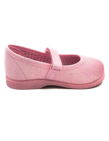 mercedita clasica para nina de lona con suela de caucho