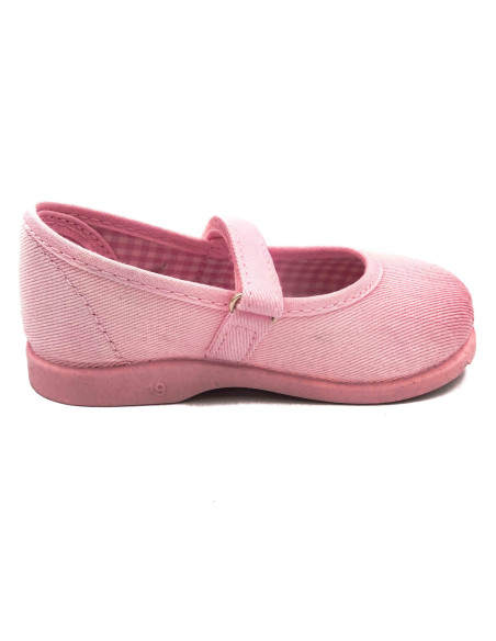 mercedita clasica para nina de lona con suela de caucho