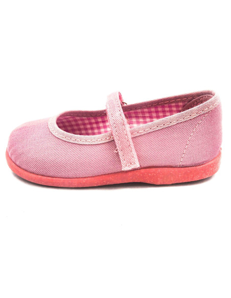 mercedita clasica para nina de lona con suela de caucho