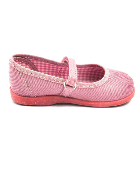 mercedita clasica para nina de lona con suela de caucho