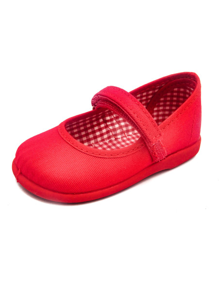 mercedita clasica para nina de lona con suela de caucho