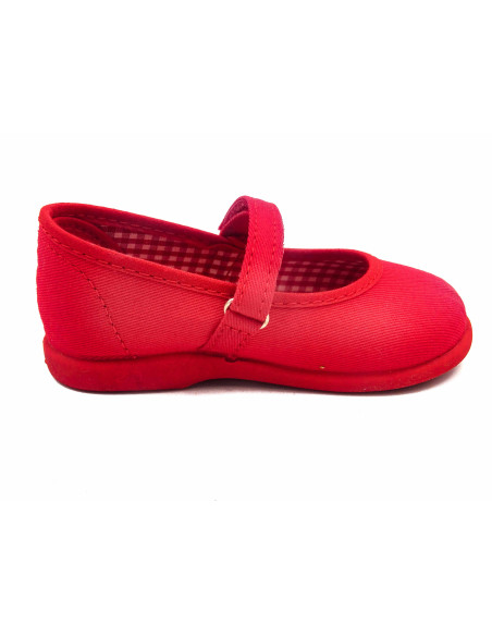 mercedita clasica para nina de lona con suela de caucho