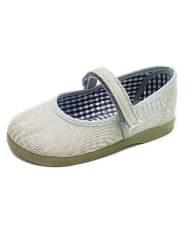 mercedita clasica para nina de lona con suela de caucho