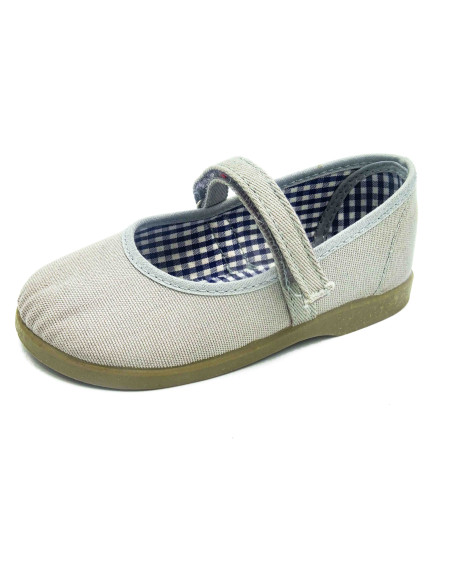 mercedita clasica para nina de lona con suela de caucho