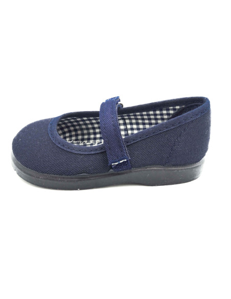 mercedita clasica para nina de lona con suela de caucho