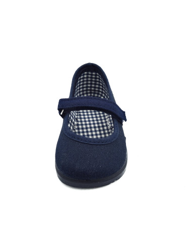 mercedita clasica para nina de lona con suela de caucho