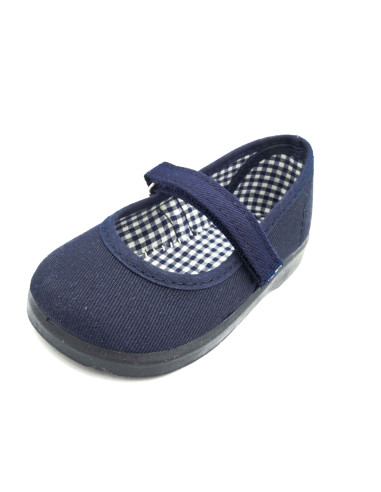 mercedita clasica para nina de lona con suela de caucho