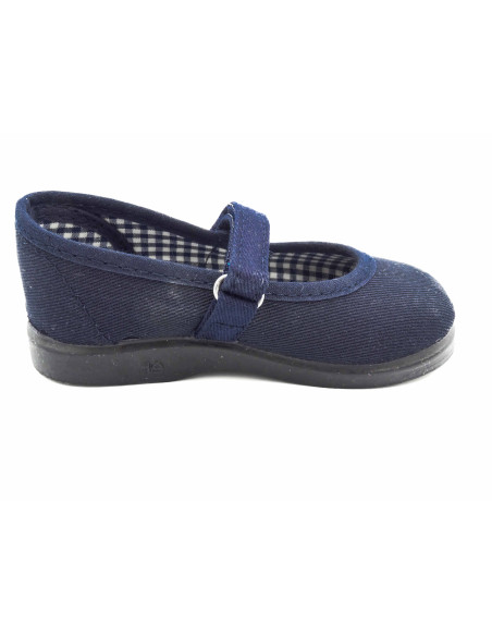 mercedita clasica para nina de lona con suela de caucho