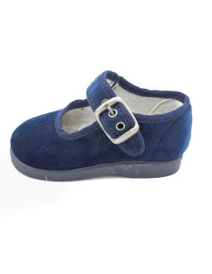 mercedita de terciopelo para nina con suela de goma antideslizante 2