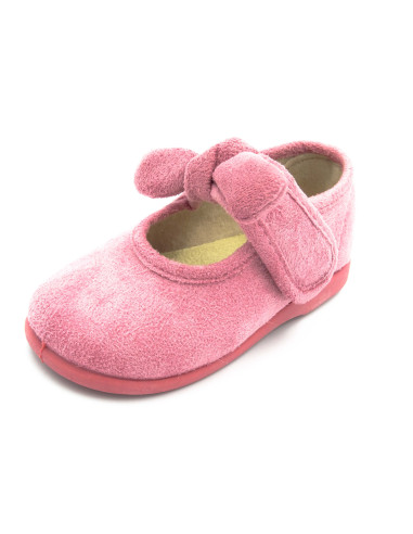 mercedita para nina con lazo en la correa y suela de goma