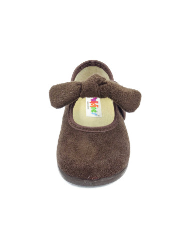 mercedita para nina con lazo en la correa y suela de goma