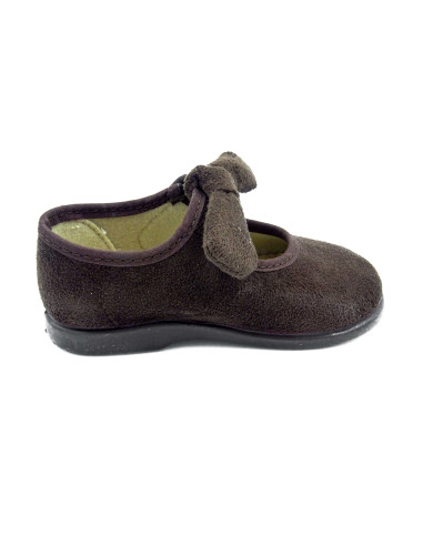 mercedita para nina con lazo en la correa y suela de goma