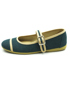 mercedita de lino para nina con cierre de hebilla 2