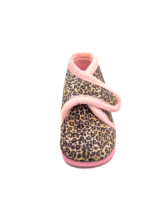 zapatilla de casa con dibujo de piel de lince para nina 2