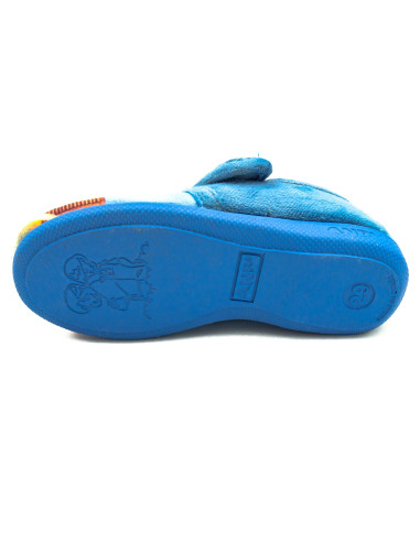 zapatilla de casa para nino con dibujo super heroe y suela de caucho