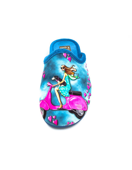 zapatilla de casa para chica con suela de goma