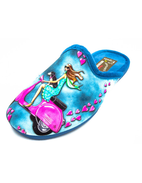 zapatilla de casa para chica con suela de goma