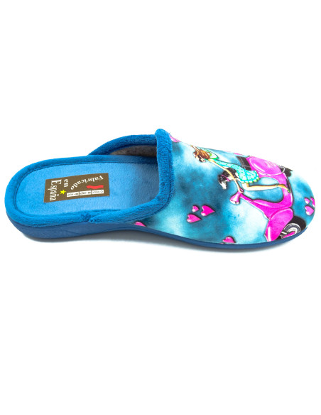 zapatilla de casa para chica con suela de goma