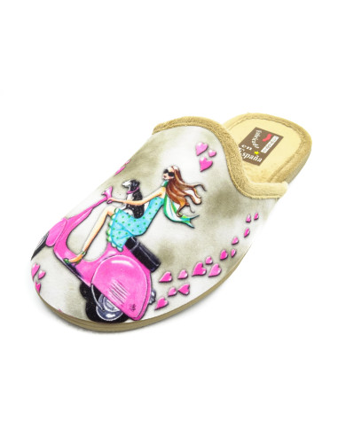 zapatilla de casa para chica con suela de goma