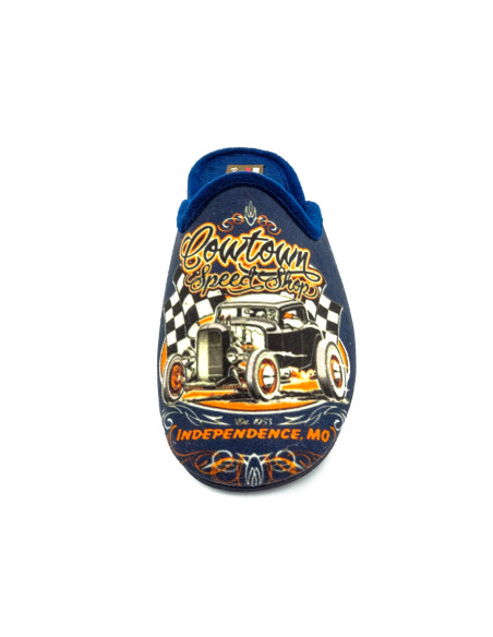 60 11 zapatilla de casa para caballero con suela de caucho